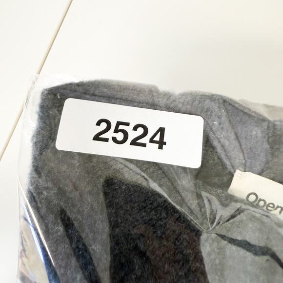 Open Edit Wool Cashmere Pocket Boxy Sweater Gray Womens - L - Picture 7 of 7